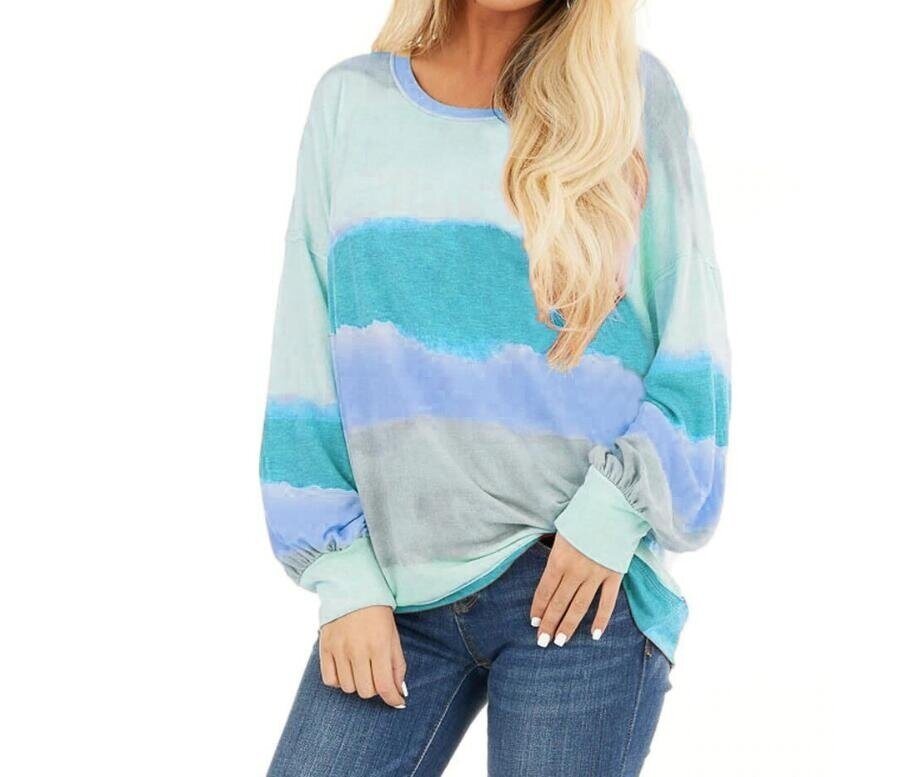 Tie Dye Long Sleeve Sweatshirt Pullover