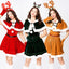 Christmas Short Dress Costume With Shawl