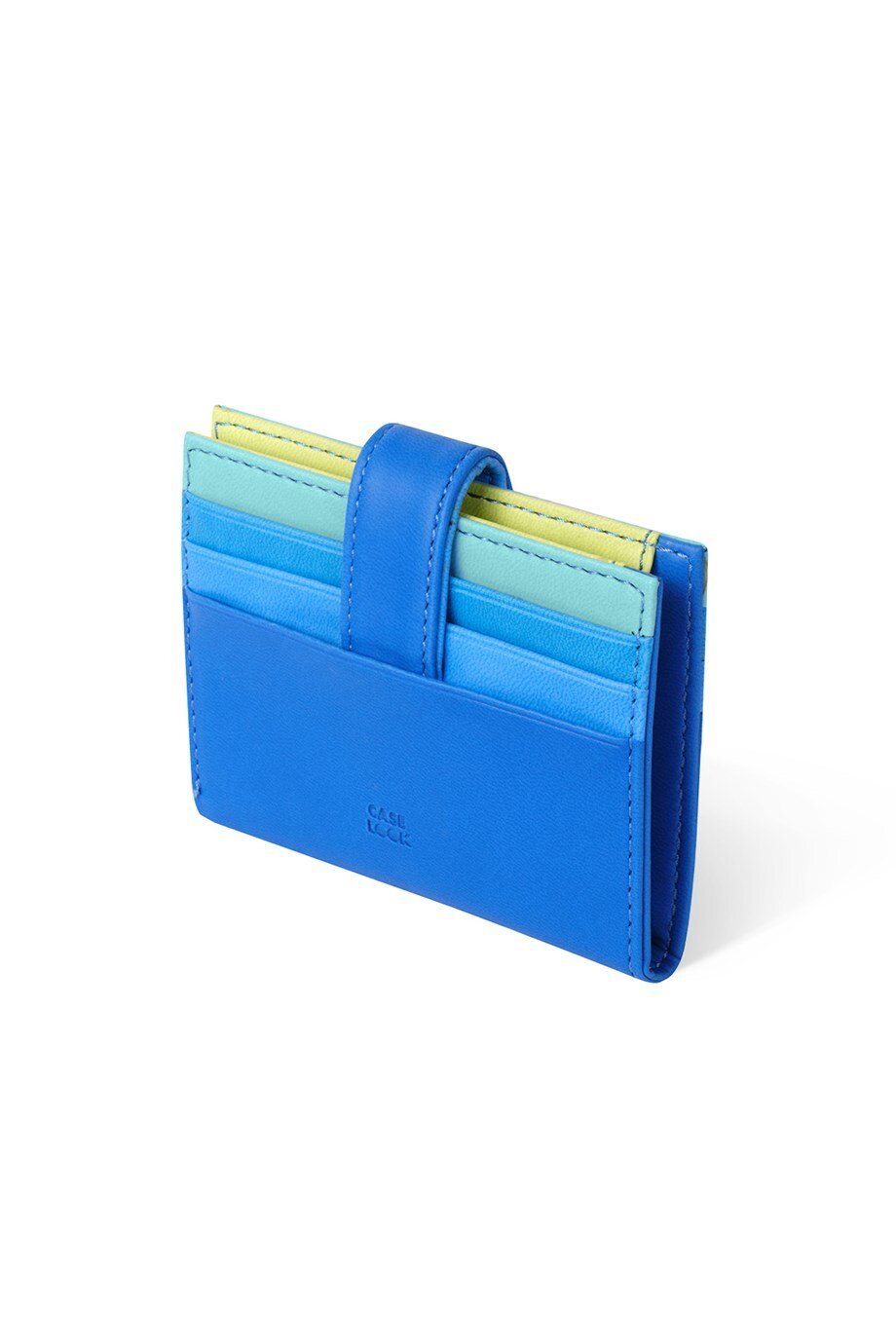 Blue Colored Snap Card Holder