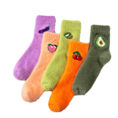 Warm Fuzzy Crew Socks 5 Pairs