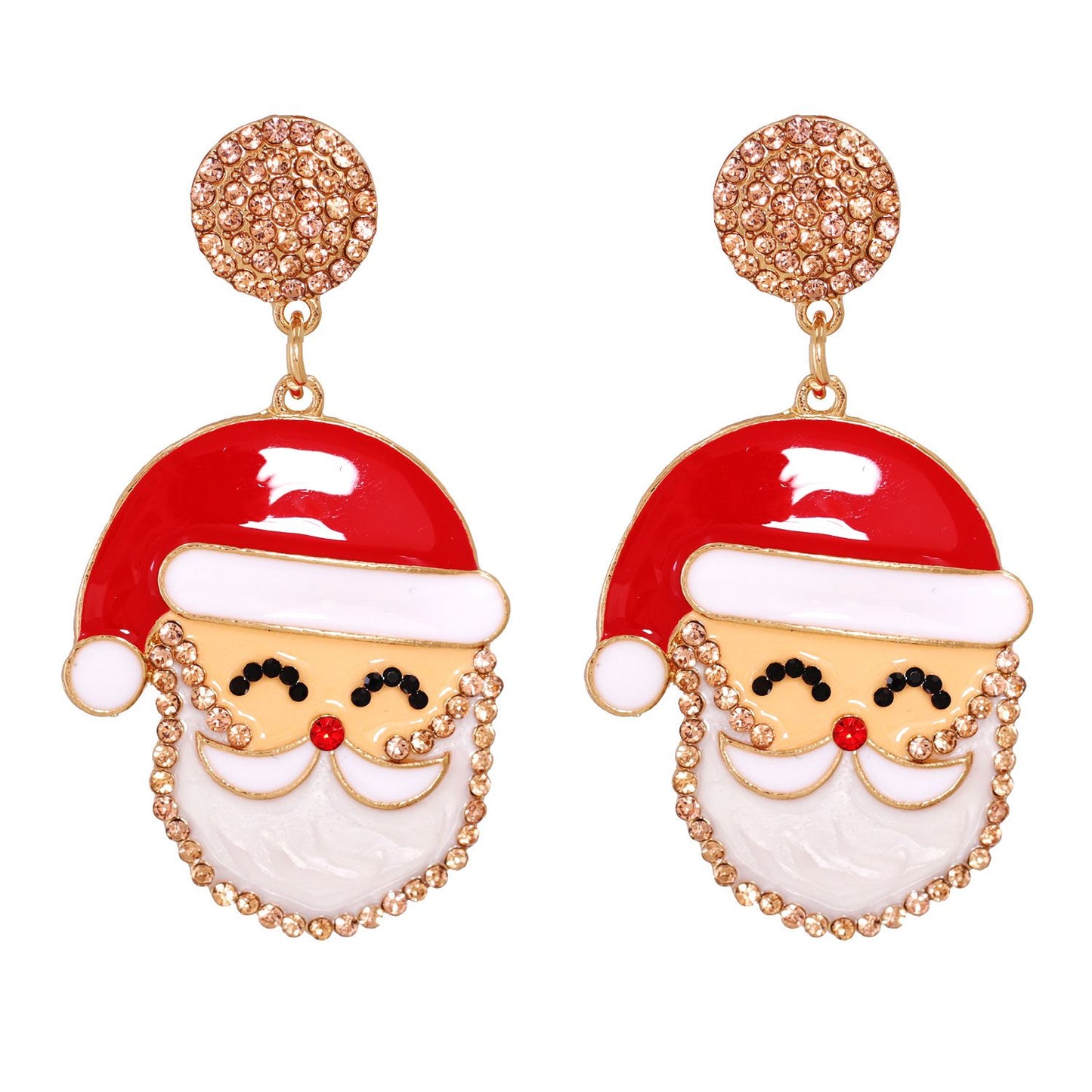 Gold Plated Santa Earrings