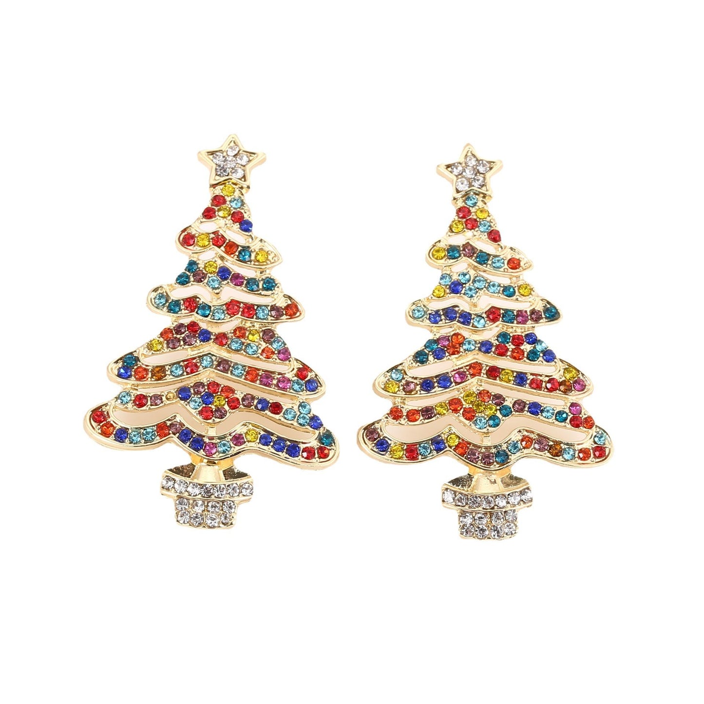 Christmas Tree Diamond Earrings