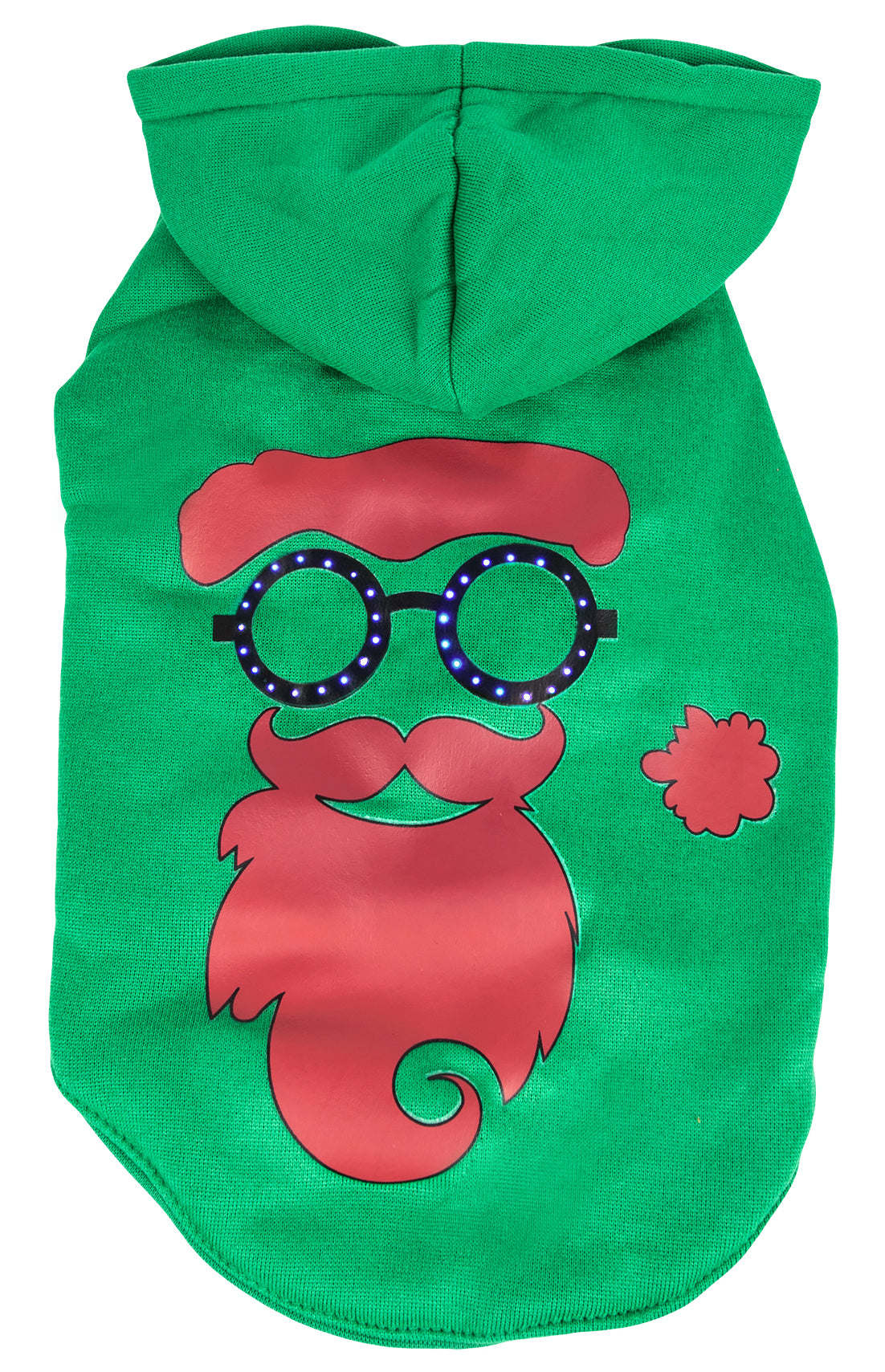 LED Cool Santa Shades Hooded Sweater Pet Costume