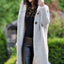 Solid Color Long Hooded Cardigan