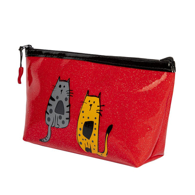 Cats Glossy Makeup Bag