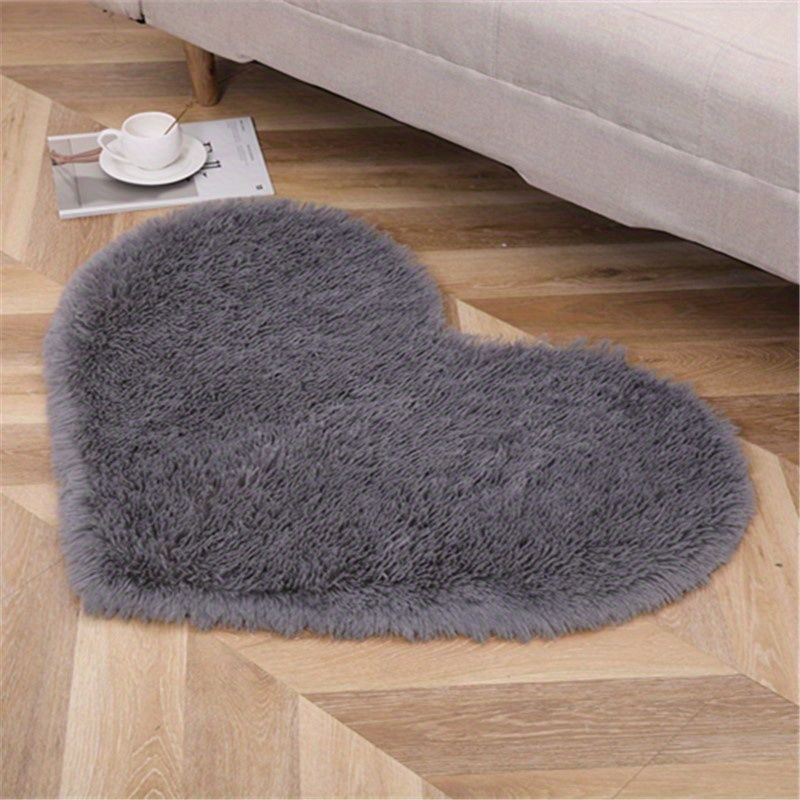 Plush Heart Shape Rug