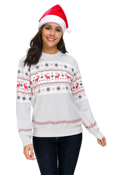 Christmas Snowflake Reindeer Sweater