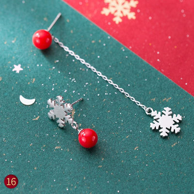 Silver Christmas Earrings