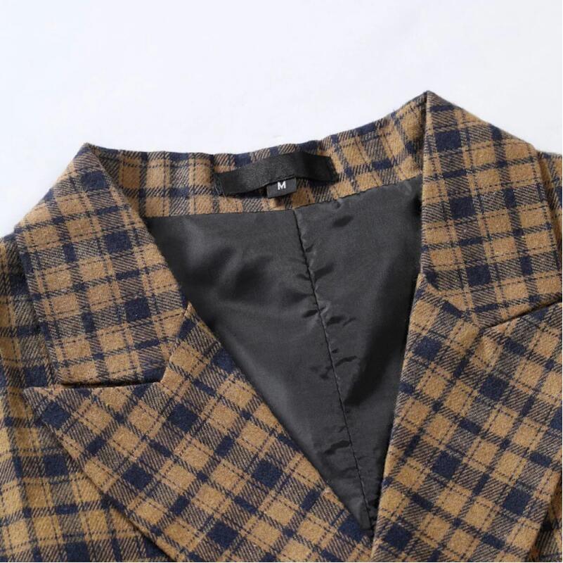 Plaid Formal Waistcoat Suit Vest