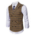 Plaid Formal Waistcoat Suit Vest