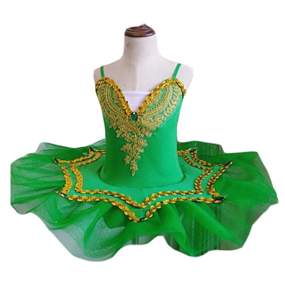 Green And Gold Swan Ballet Dress