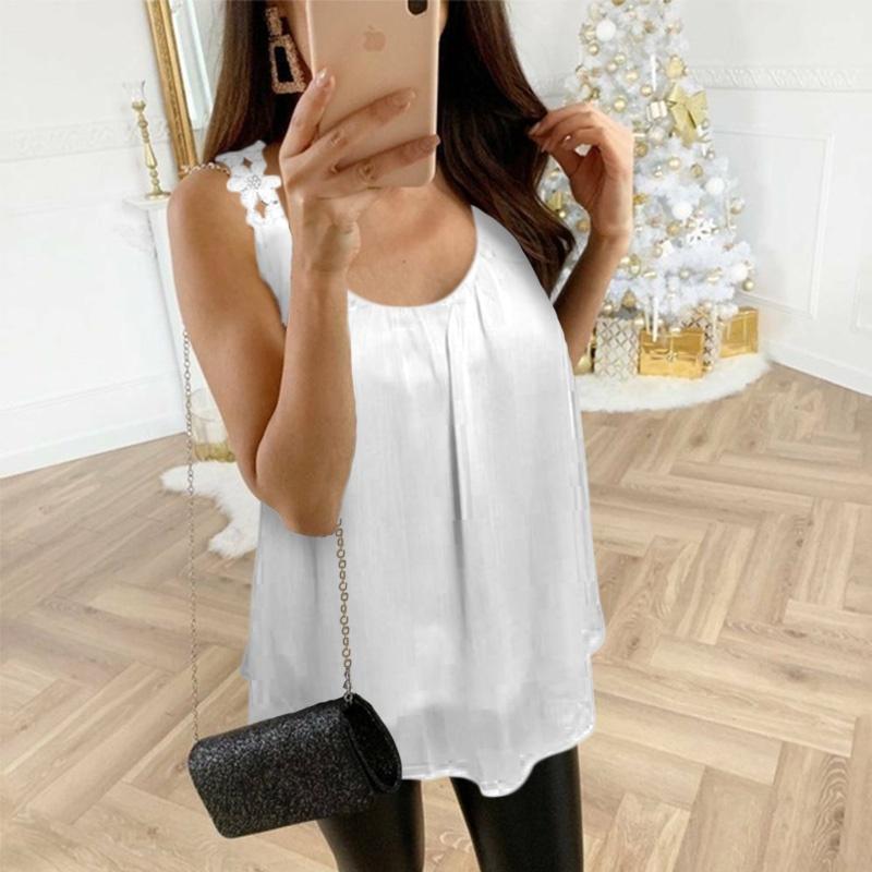 Lace Sling Sleeveless T-shirt