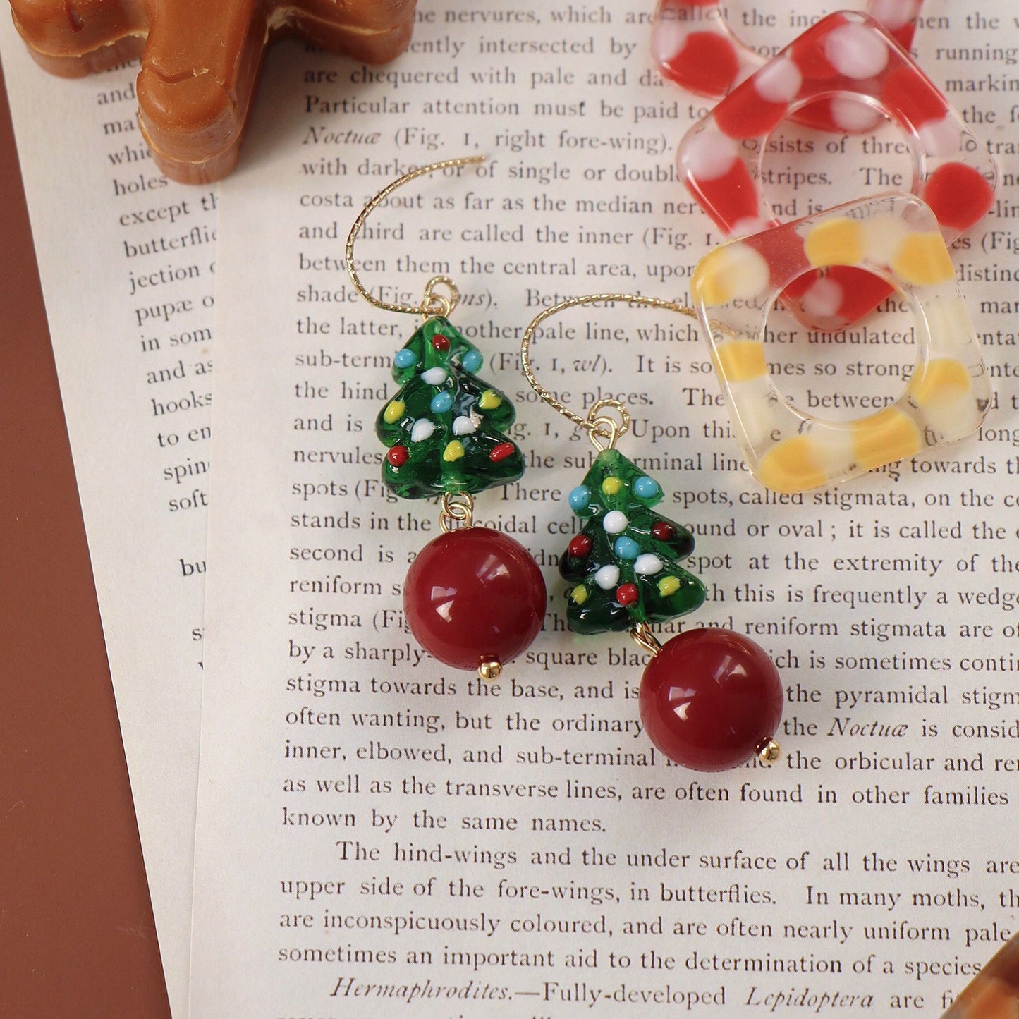 Christmas Tree Glazed Earrings