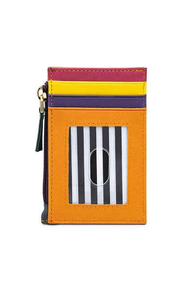 Multicolor Zippered Card Holder