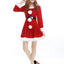 Red Christmas Cloak Dress