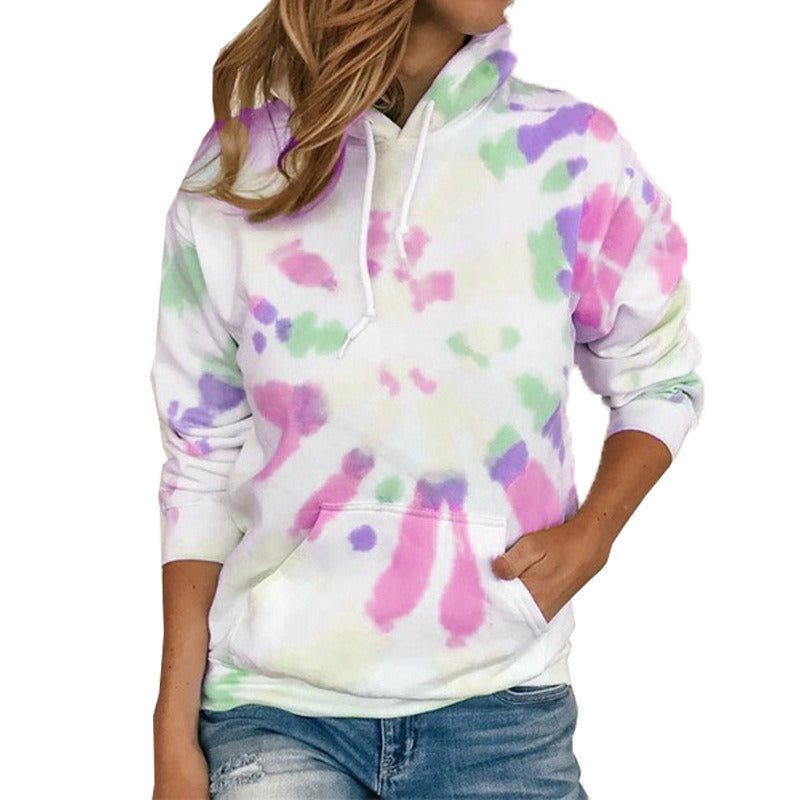 Long-sleeved Tie-dye Hoodie