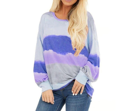 Tie Dye Long Sleeve Sweatshirt Pullover