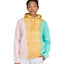 US Blanks Unisex Rainbow Tie-Dye Hooded Sweatshirt