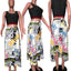 Newspaper Letters Multicolor Irregular Skirt