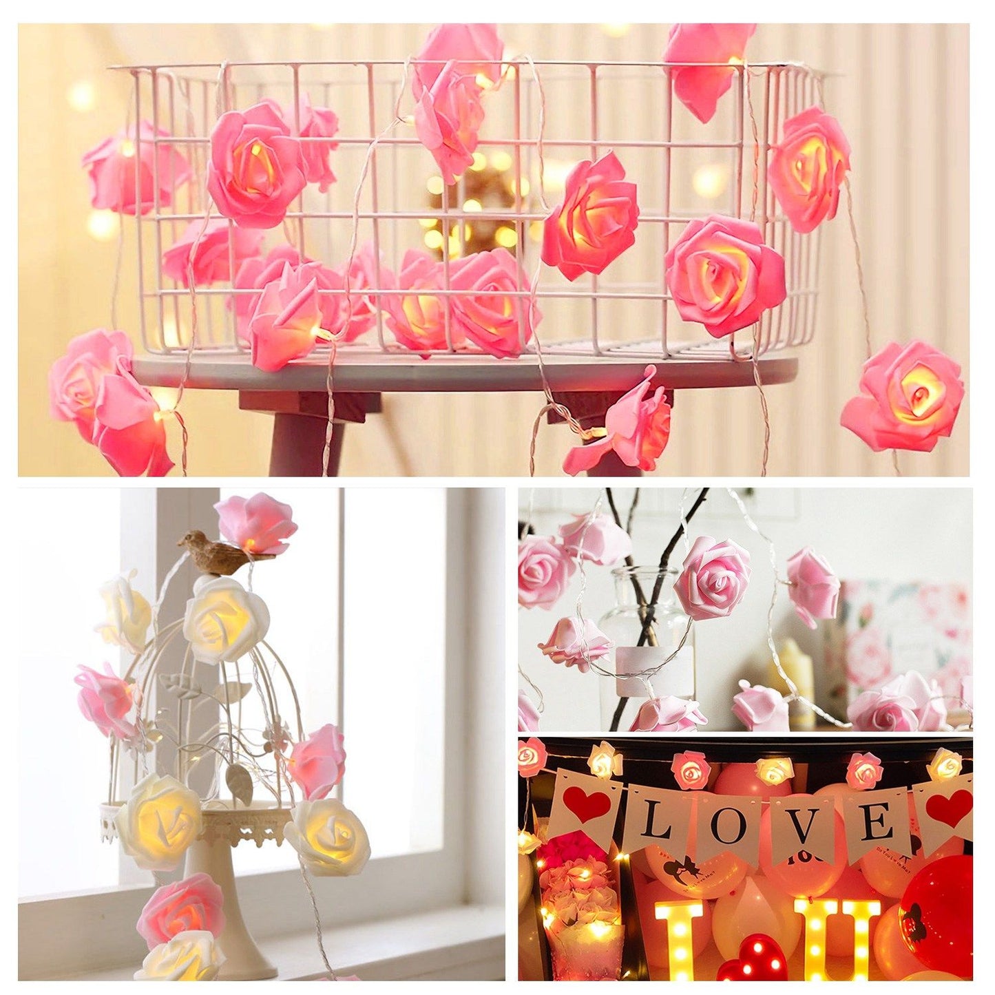 Rose Flower String Lights