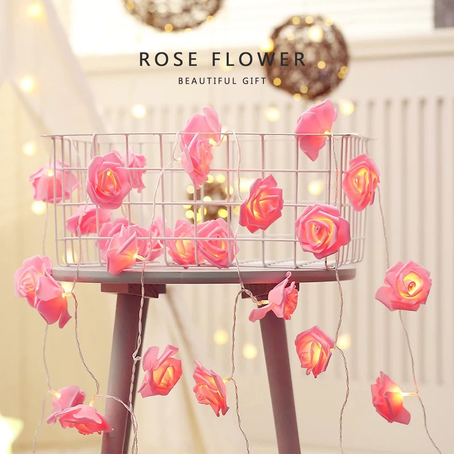 Rose Flower String Lights