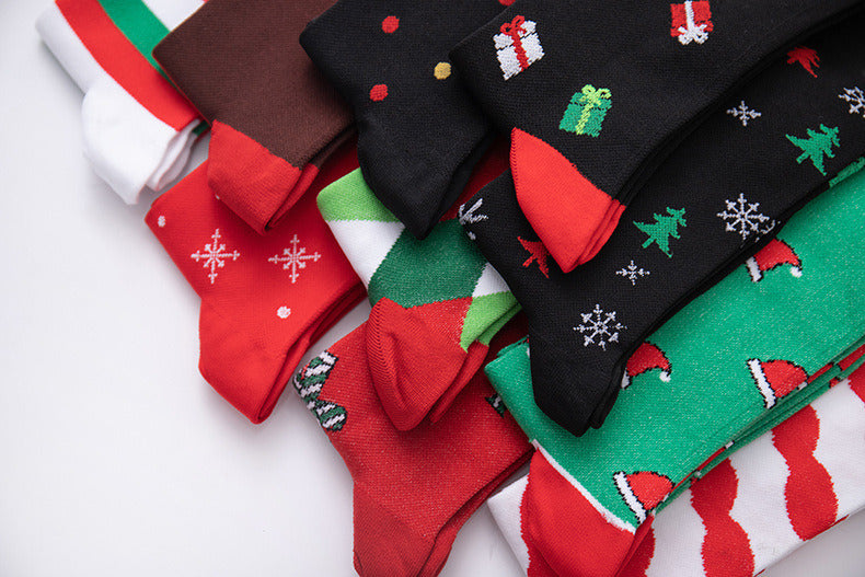 Christmas Novel Colorful Pattern Socks