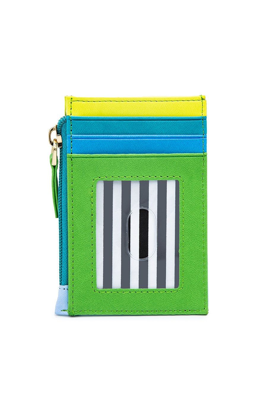 Turquoise Zippered Card Holder