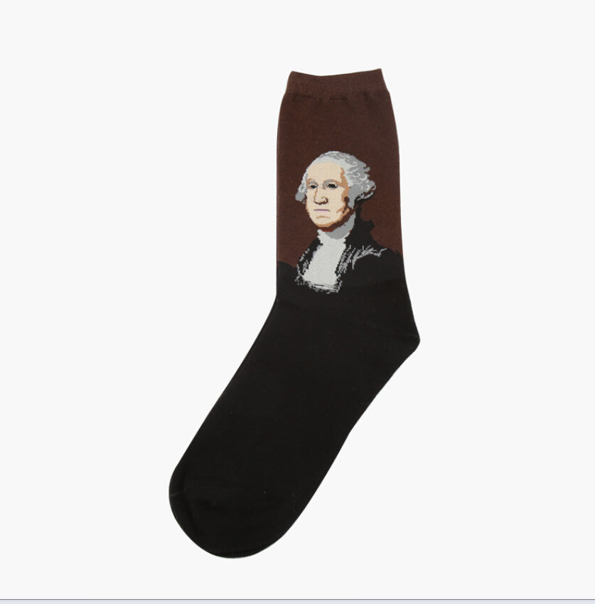 Retro Famous Oil Painting Socks