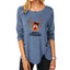 Button Long Sleeve Christmas Blouse