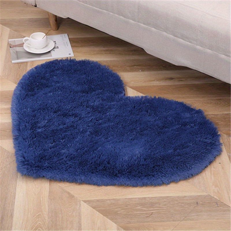 Plush Heart Shape Rug