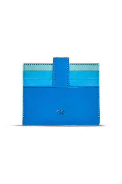 Blue Colored Snap Card Holder