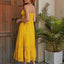 French Romantic Style Maxi Dress- Yellow