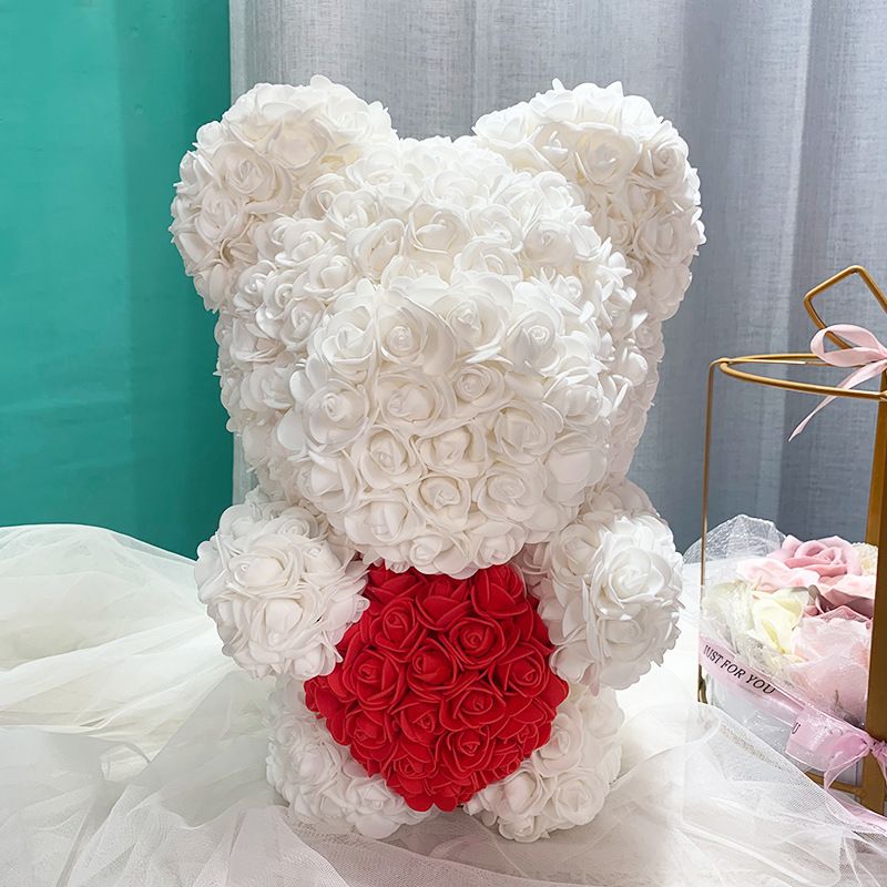 Rose Flower Teddy Bear with Box