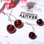 4 Pairs Cherry Drop Earrings