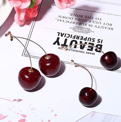 4 Pairs Cherry Drop Earrings