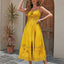 French Romantic Style Maxi Dress- Yellow