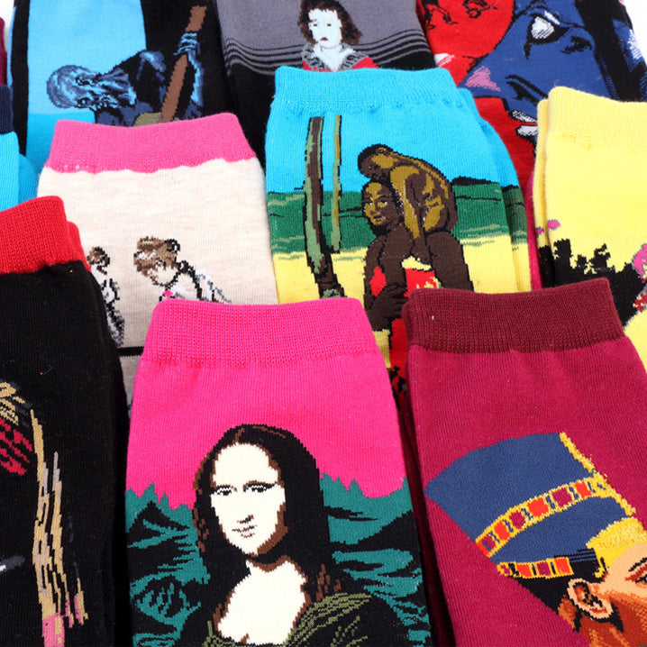 Retro Famous Oil Painting Socks