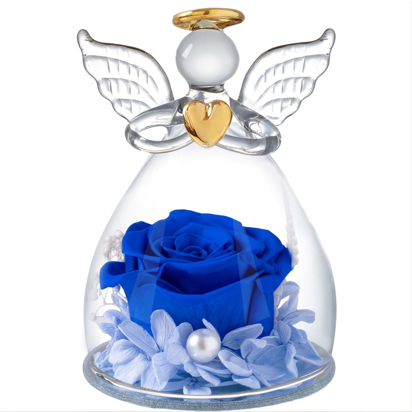 Preserved Rose In Angel Glass