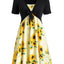 Two-piece sunflower print dress