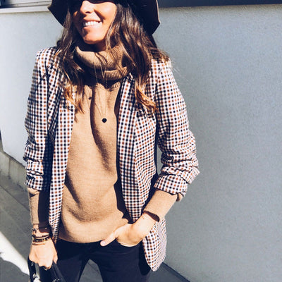 Cardigan Small Plaid Jacket