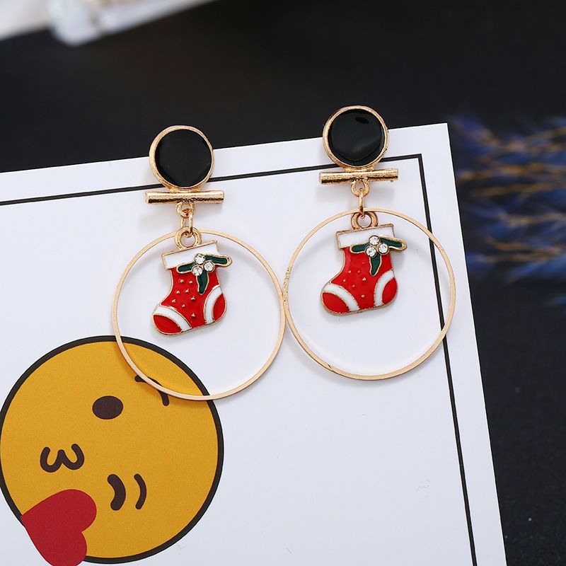 Christmas Stocking & Reindeer Earrings