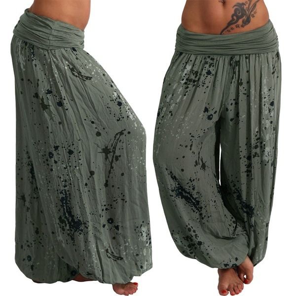 Digital Printing Loose Leg Pants