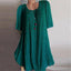 Solid Color Irregular Sleeve Dress