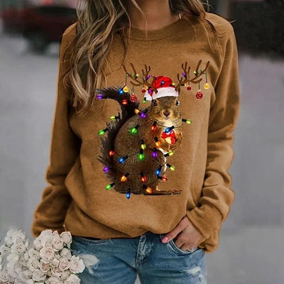 Christmas Squirrel Sweater