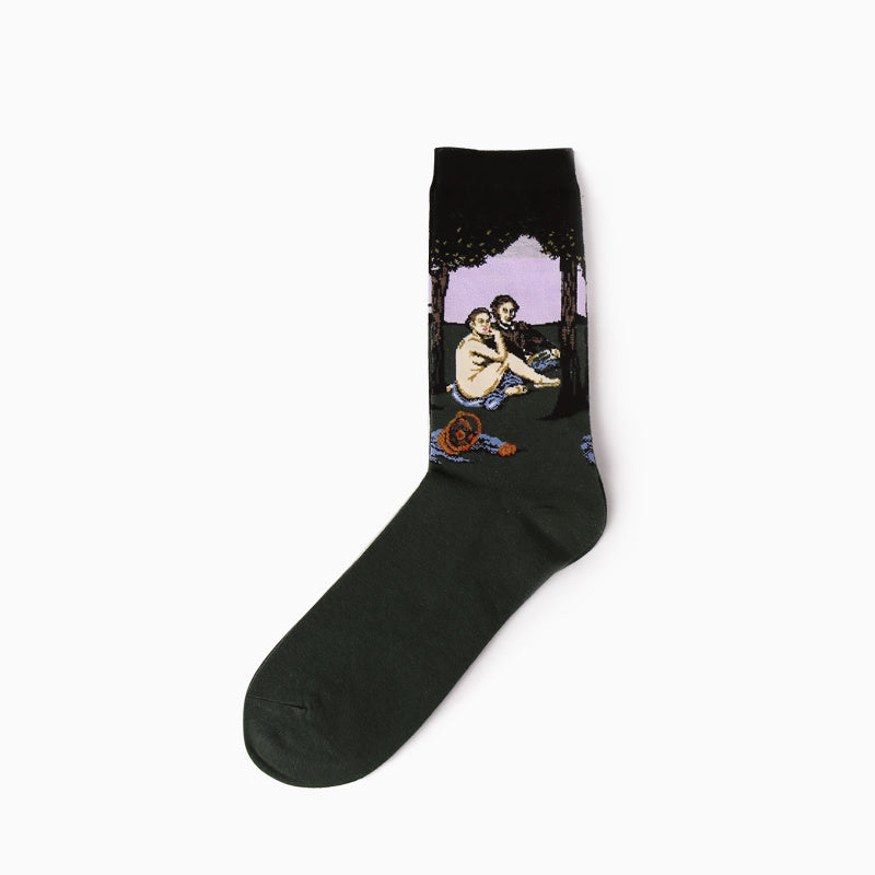 Retro Famous Oil Painting Socks