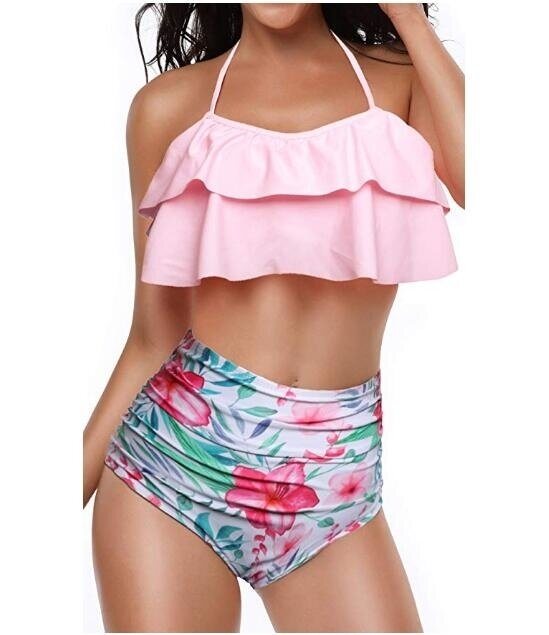 Halter Neck Two Piece Swimsuit