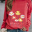 Casual Printed Crew Neck Sweater