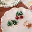 Christmas Tree Glazed Earrings