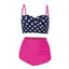 Vintage Polka Underwire High Waisted Swimsuit