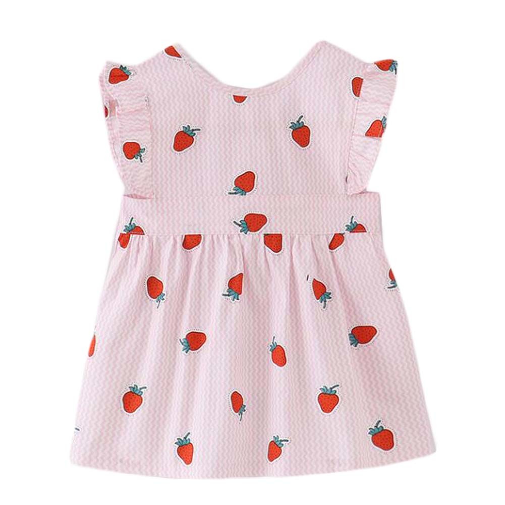 Pink Strawberry Sleeveless Bib Painting Apron